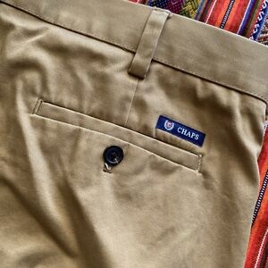 Chaps Men's Khaki Cotton Dress Pants Size W38 L29
